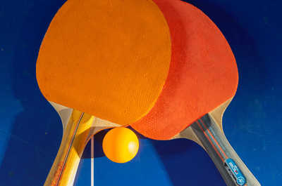 Challenge friends to a game of ping pong!