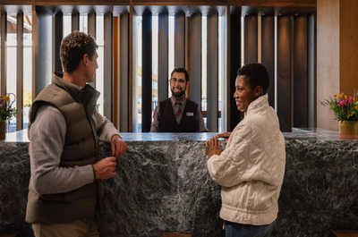 A welcoming reception area where attentive service and friendly smiles set the tone for a delightful stay.
