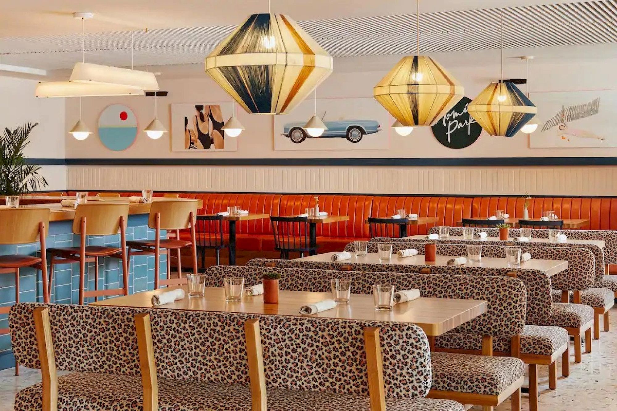 image Dine in style, surrounded by playful decor and a bright ambiance, as every meal becomes an artistic experience at Wayfinder Newport.