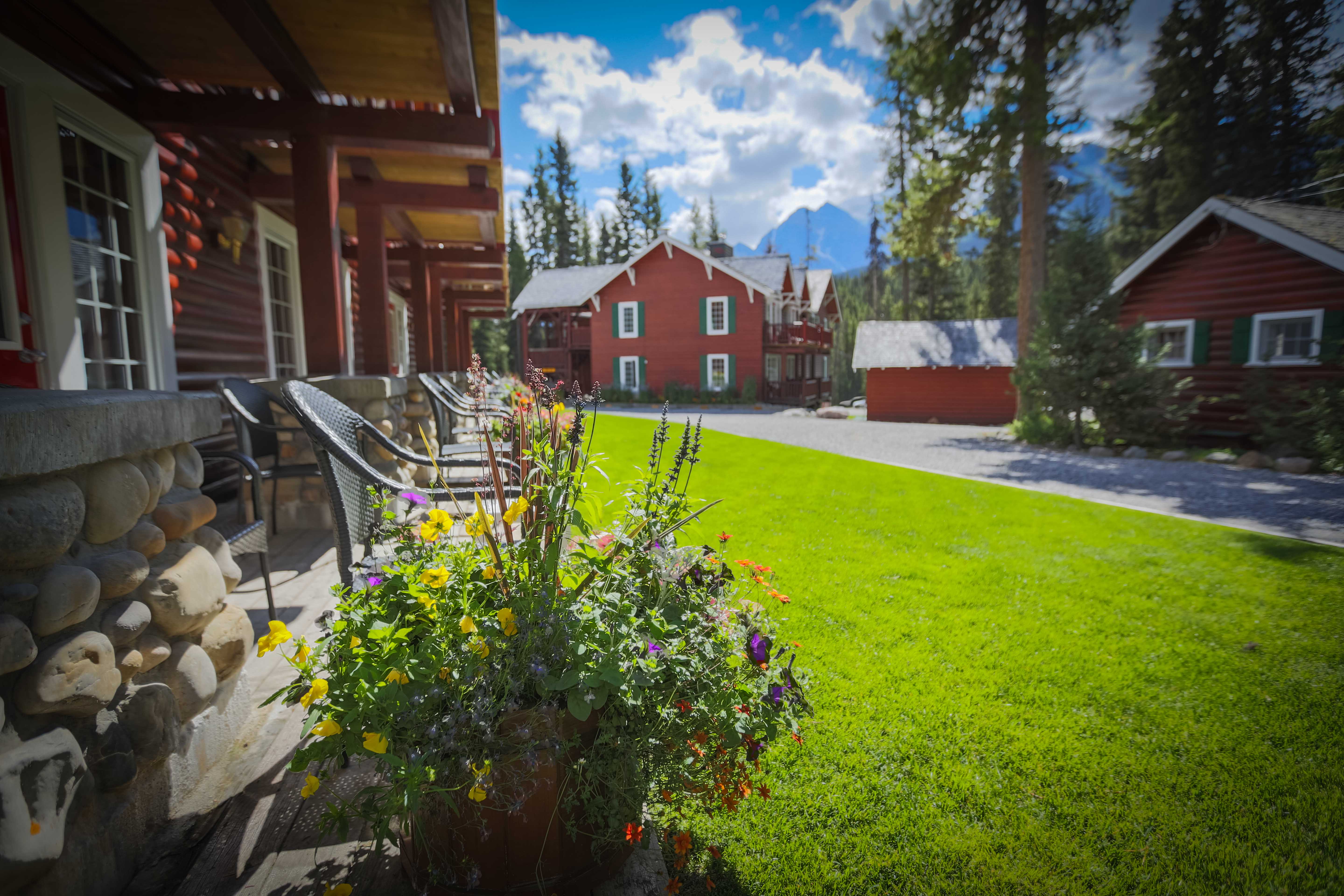 image Tranquil mountain surroundings and charming lodge suites create the perfect retreat for relaxation and adventure.