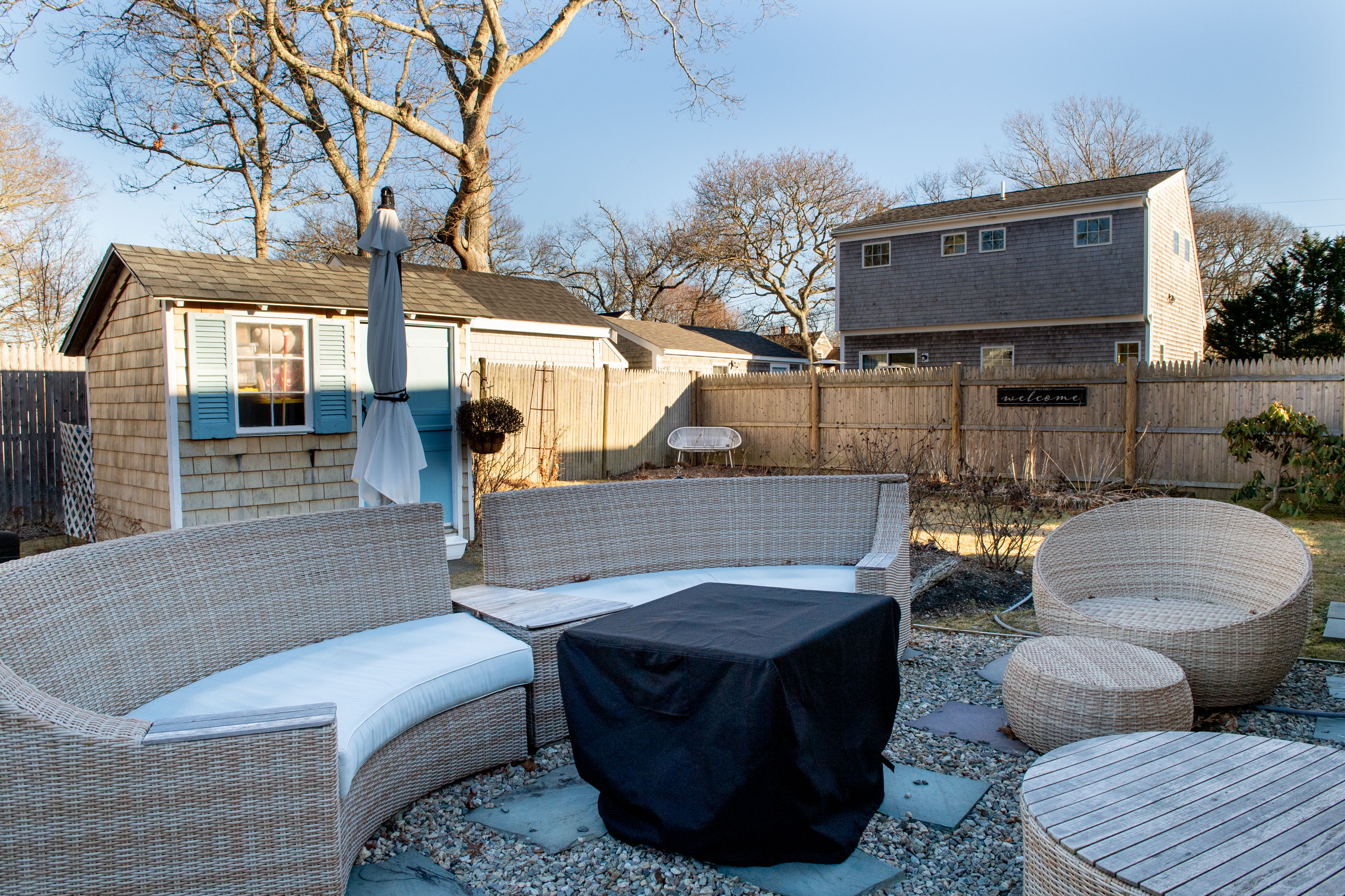 image Private outdoor lounge space with comfy seating — ideal for enjoying the fresh air or a quiet evening.