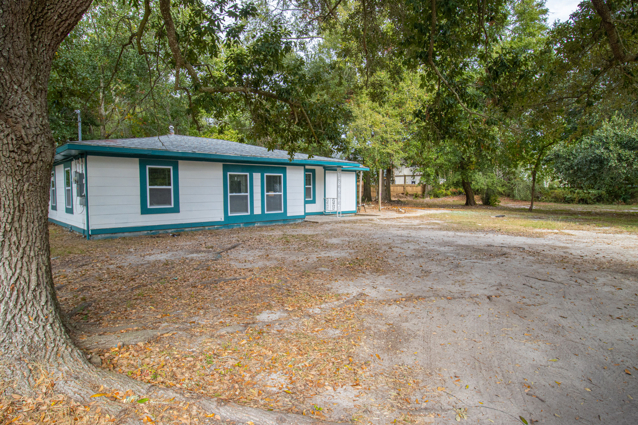 image This cozy pet-friendly Gulfport home is nestled among lush greenery and offers a spacious private yard, perfect for your furry friends.