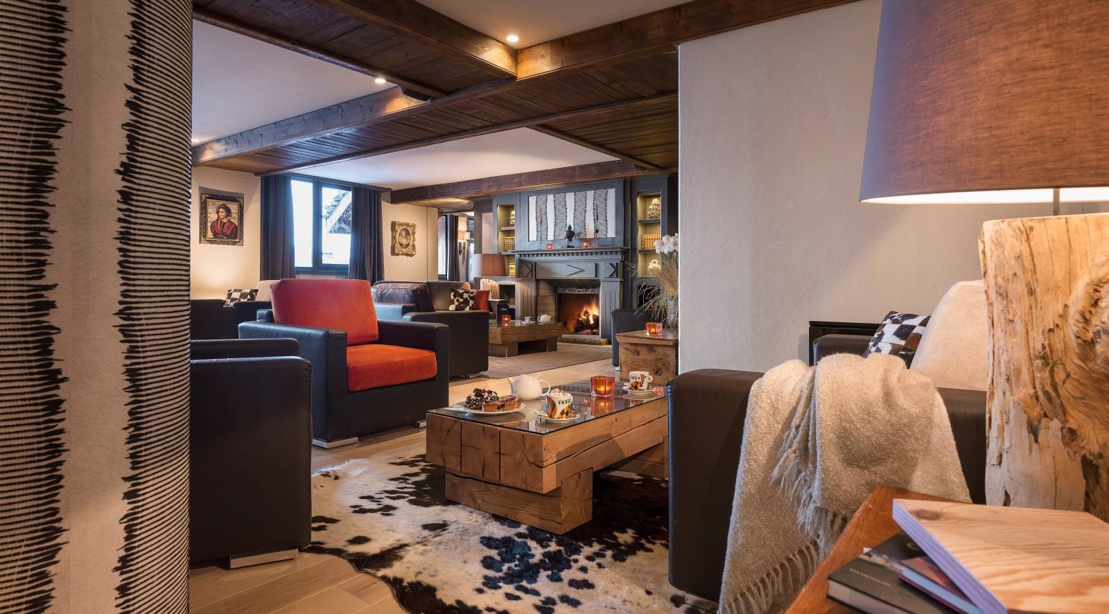 image A cozy bar with a fireplace — settle in and let the mountain life slow you down
