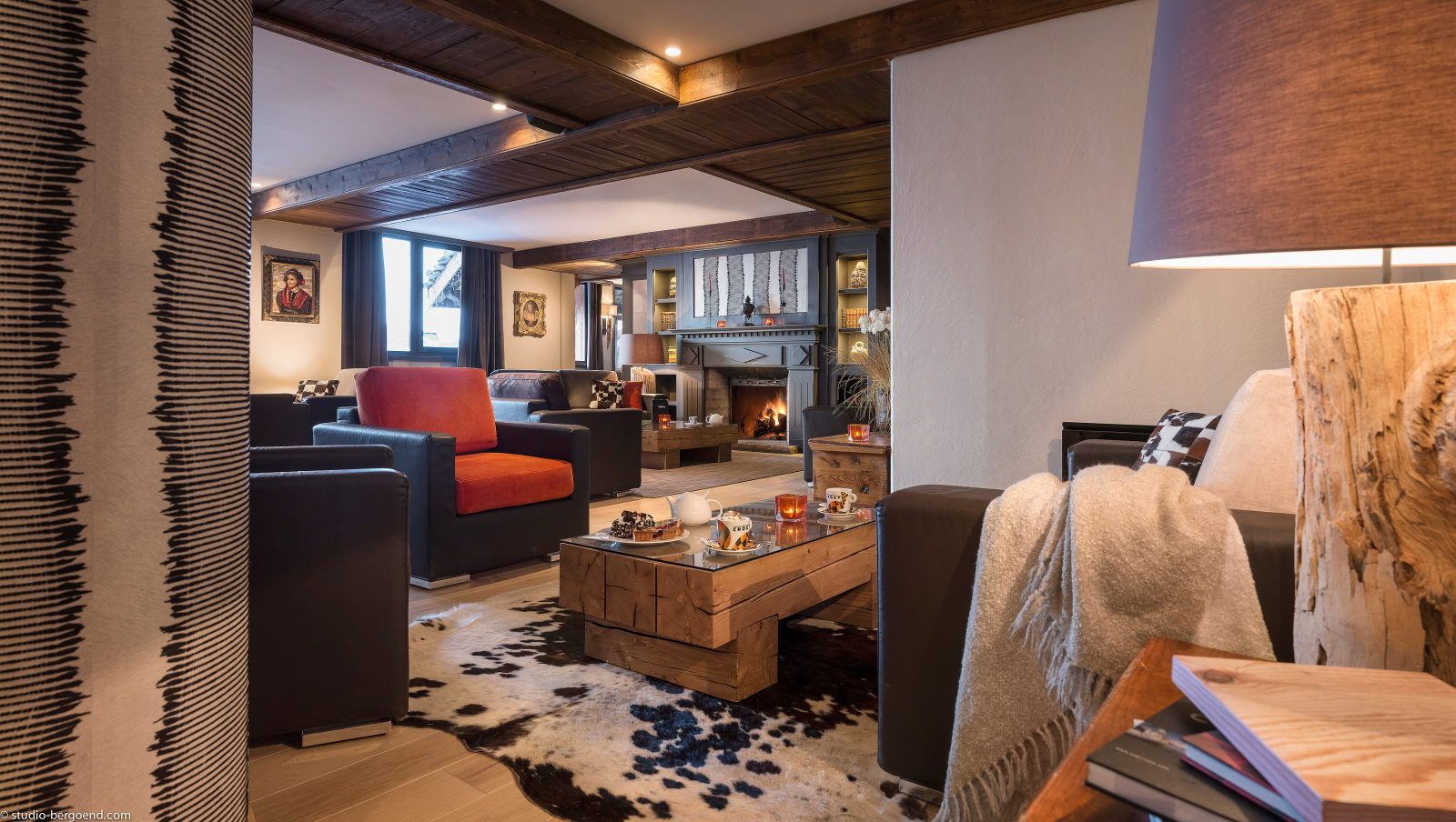 image A cozy bar with a fireplace — settle in and let the mountain life slow you down