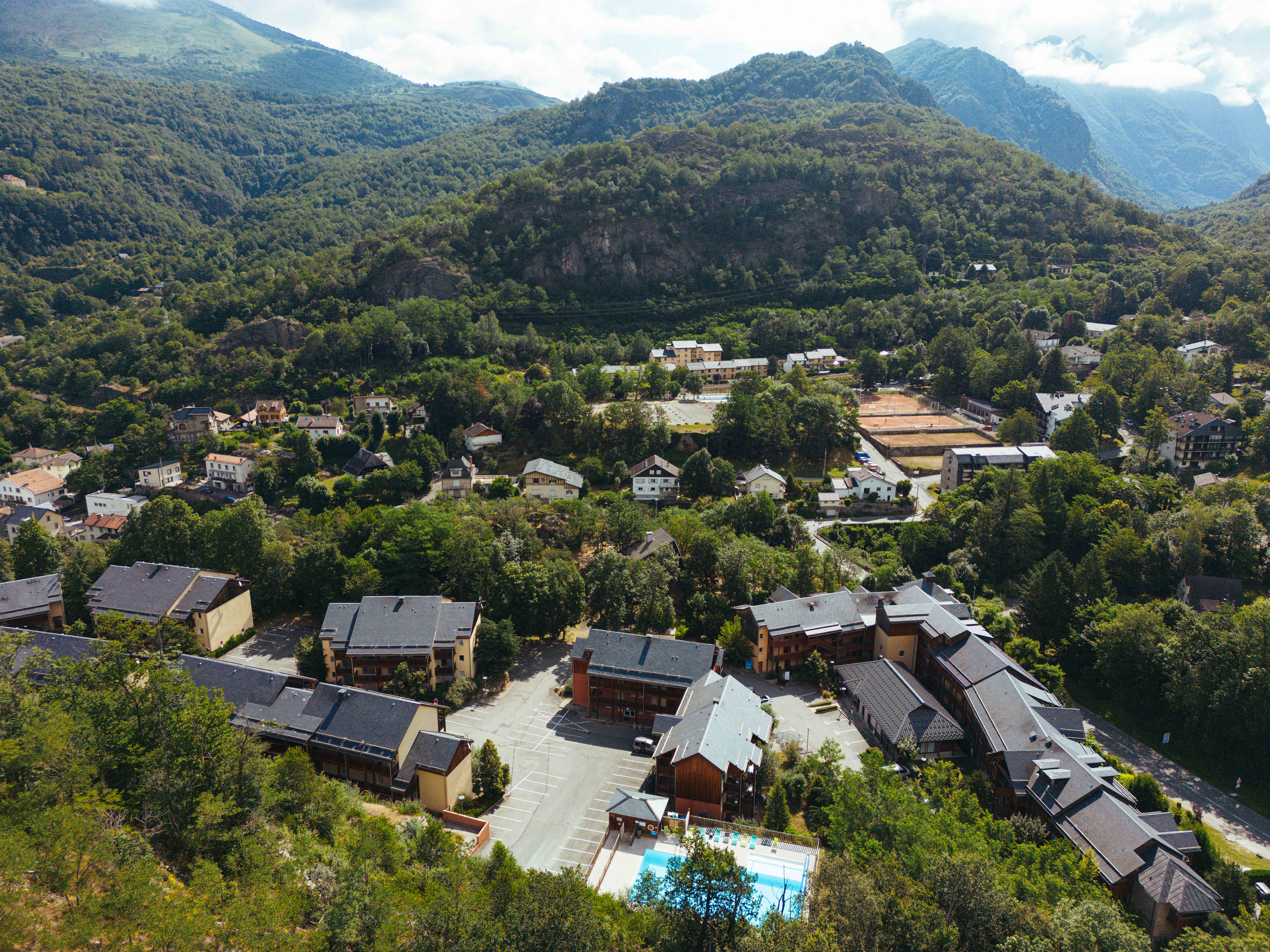image The heart of Ax-les-Thermes just minutes away, with the resort tucked peacefully below the mountains.