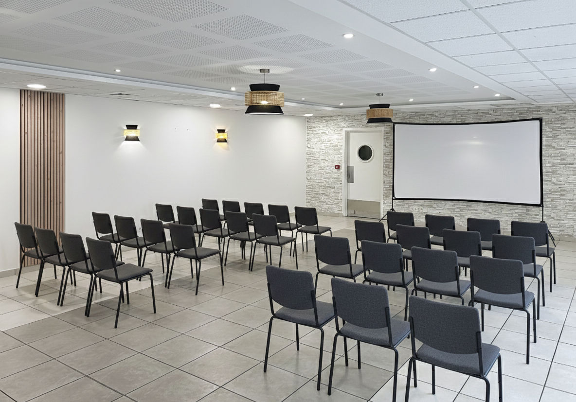 image Conference room at the hotel, available for group bookings and business use.