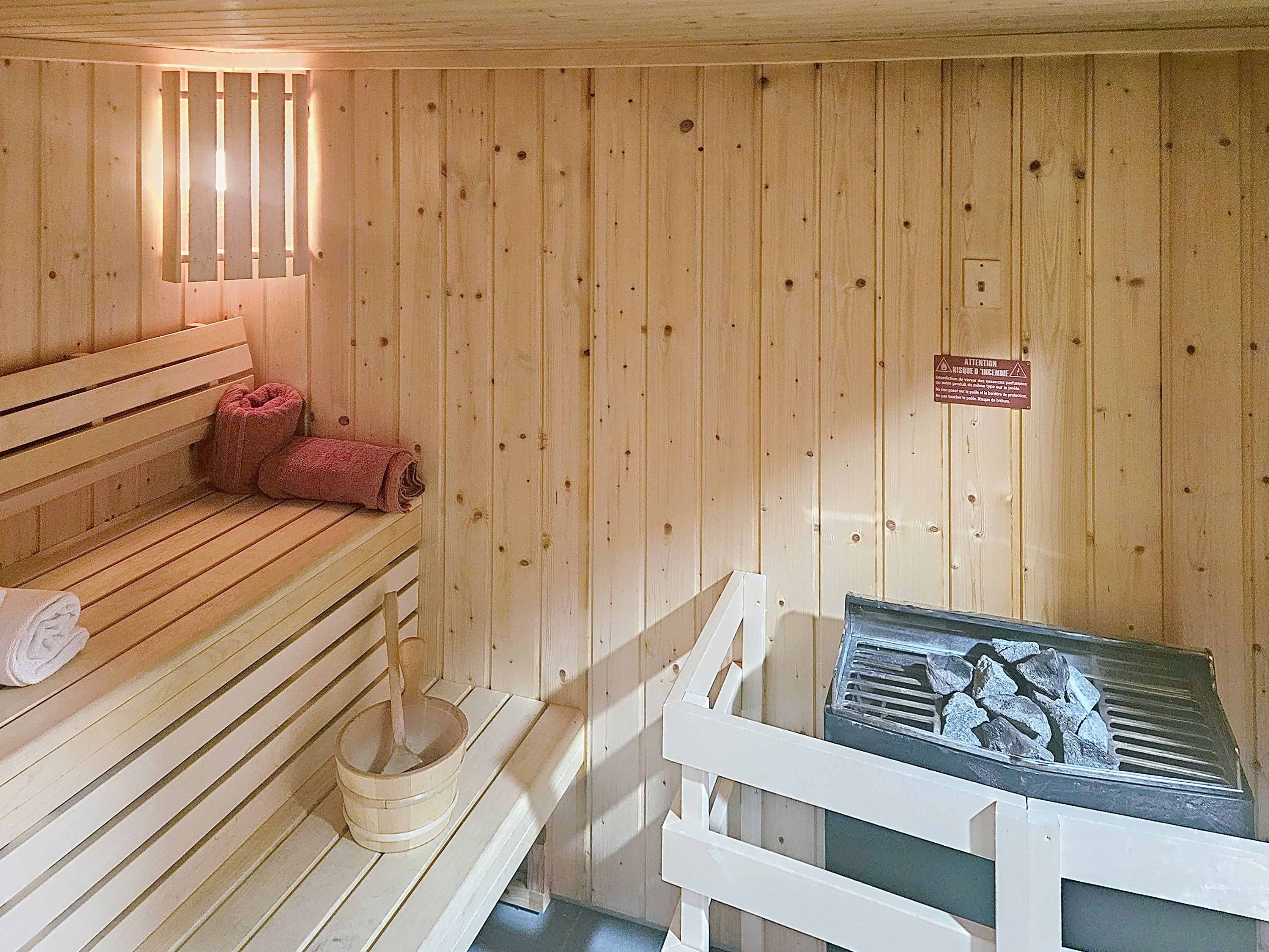 image On-site sauna available for guest use, open daily from 9 am to 7 pm.