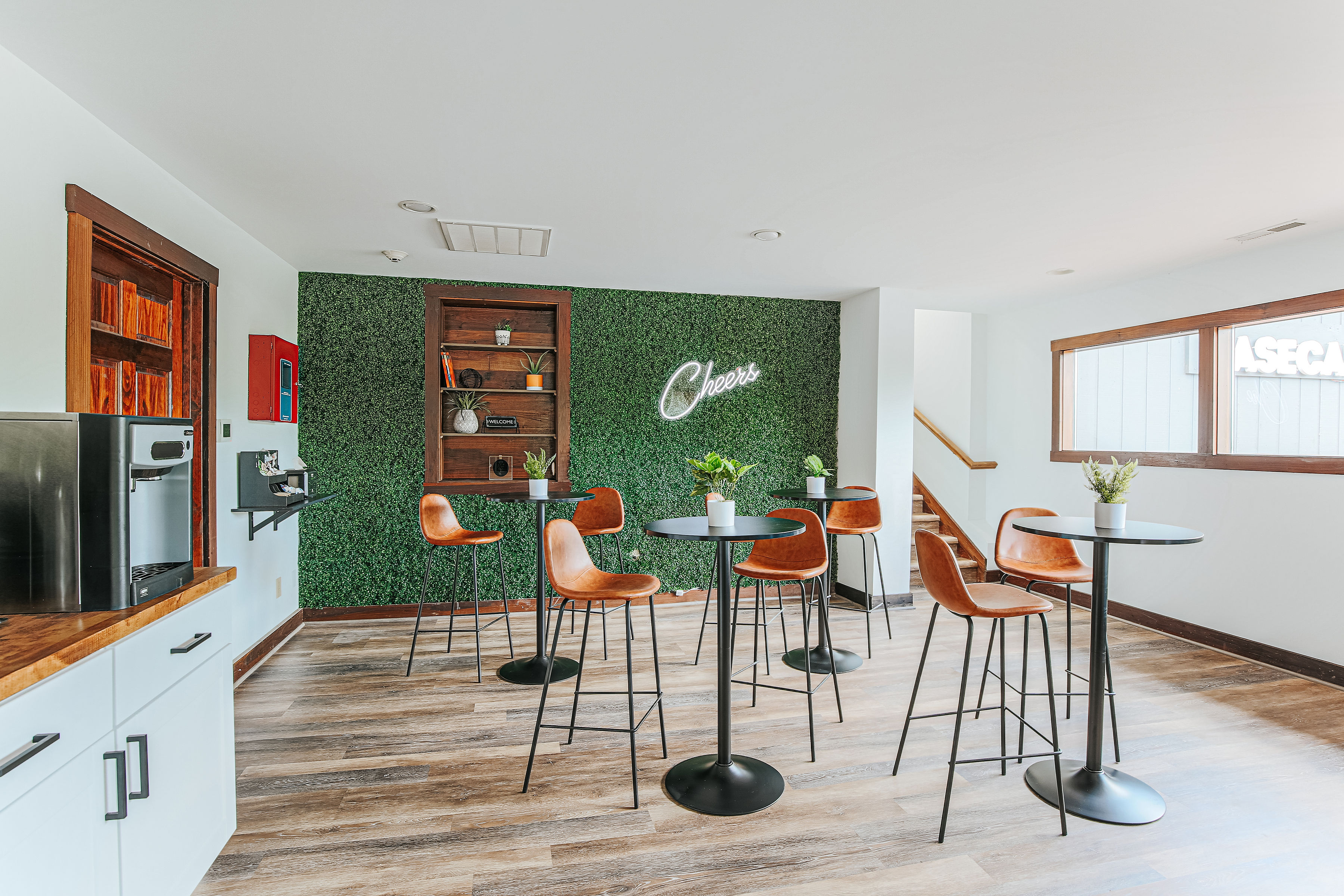 image The trendy common area lounge combines comfort and style, encouraging guest gatherings and fun.