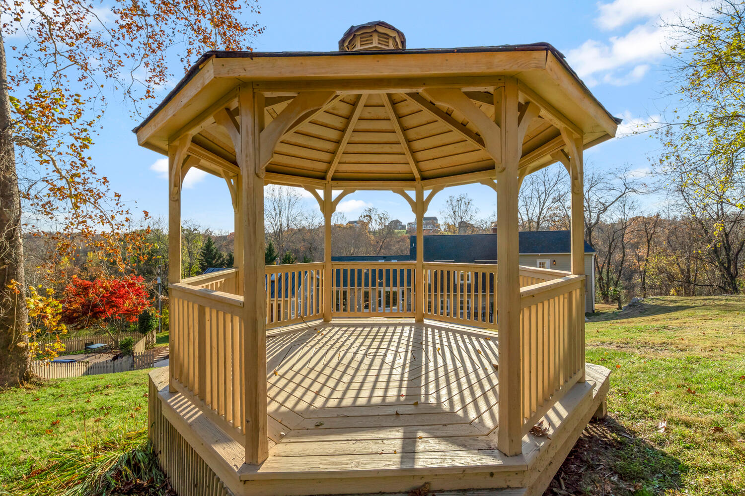 image Find your bliss in the inviting gazebo at Woodhaven Reserve, offering breathtaking views and tranquil moments under the sky.