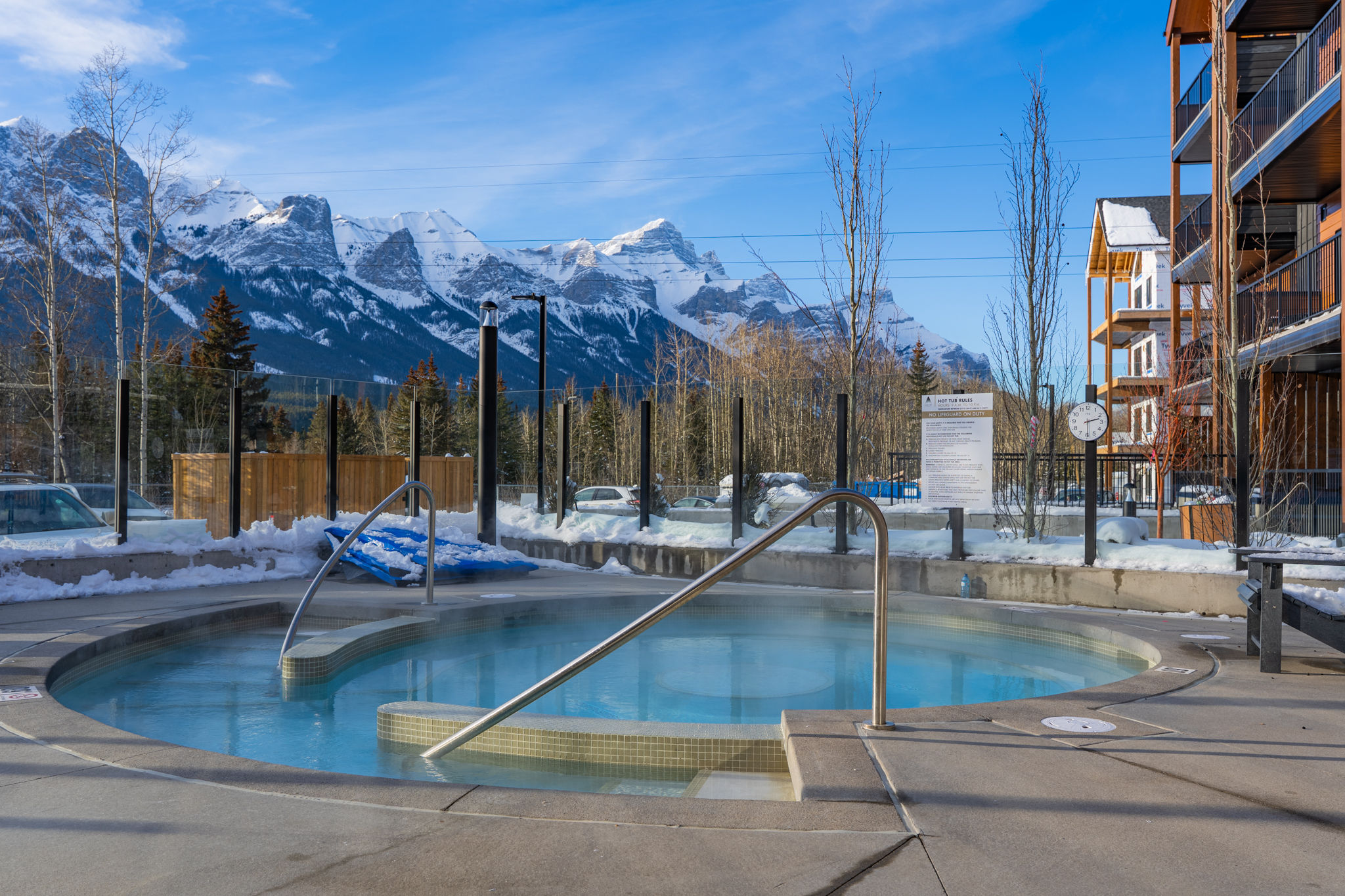 image Soak in the hot tub while surrounded by breathtaking scenery.