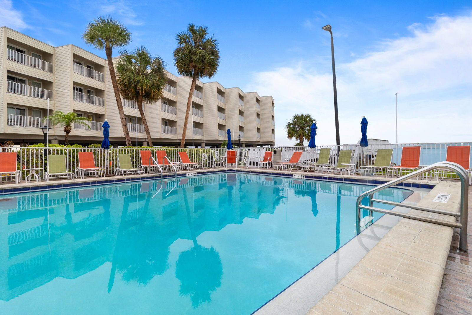 image Dive into relaxation with a refreshing swim in this beautifully heated outdoor pool.