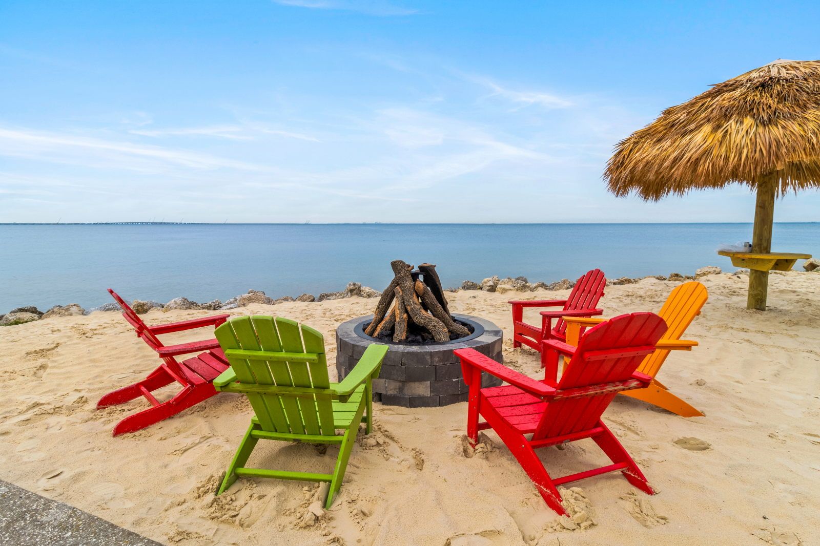 image Gather around the fire pit as the sun sets, perfect for sharing stories with friends.