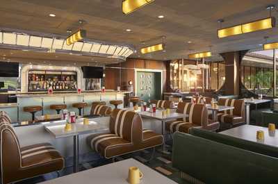 Birdie's Diner brings retro counter seating and a bustling bar to the mix — great for a casual bite