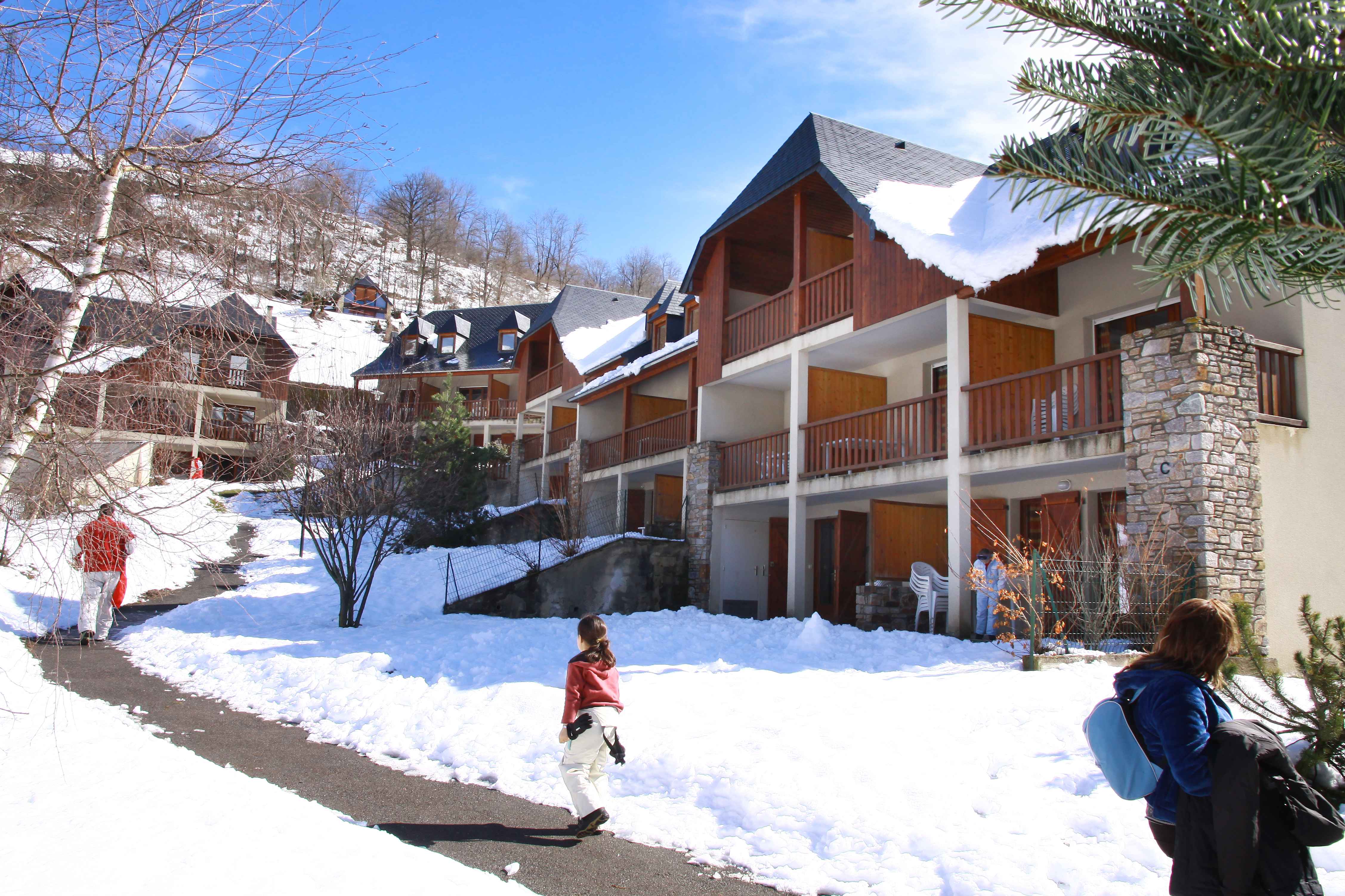 image The residence’s alpine architecture blends beautifully into the snowy village setting, offering a cozy base only 750m from the Skyvall gondola.