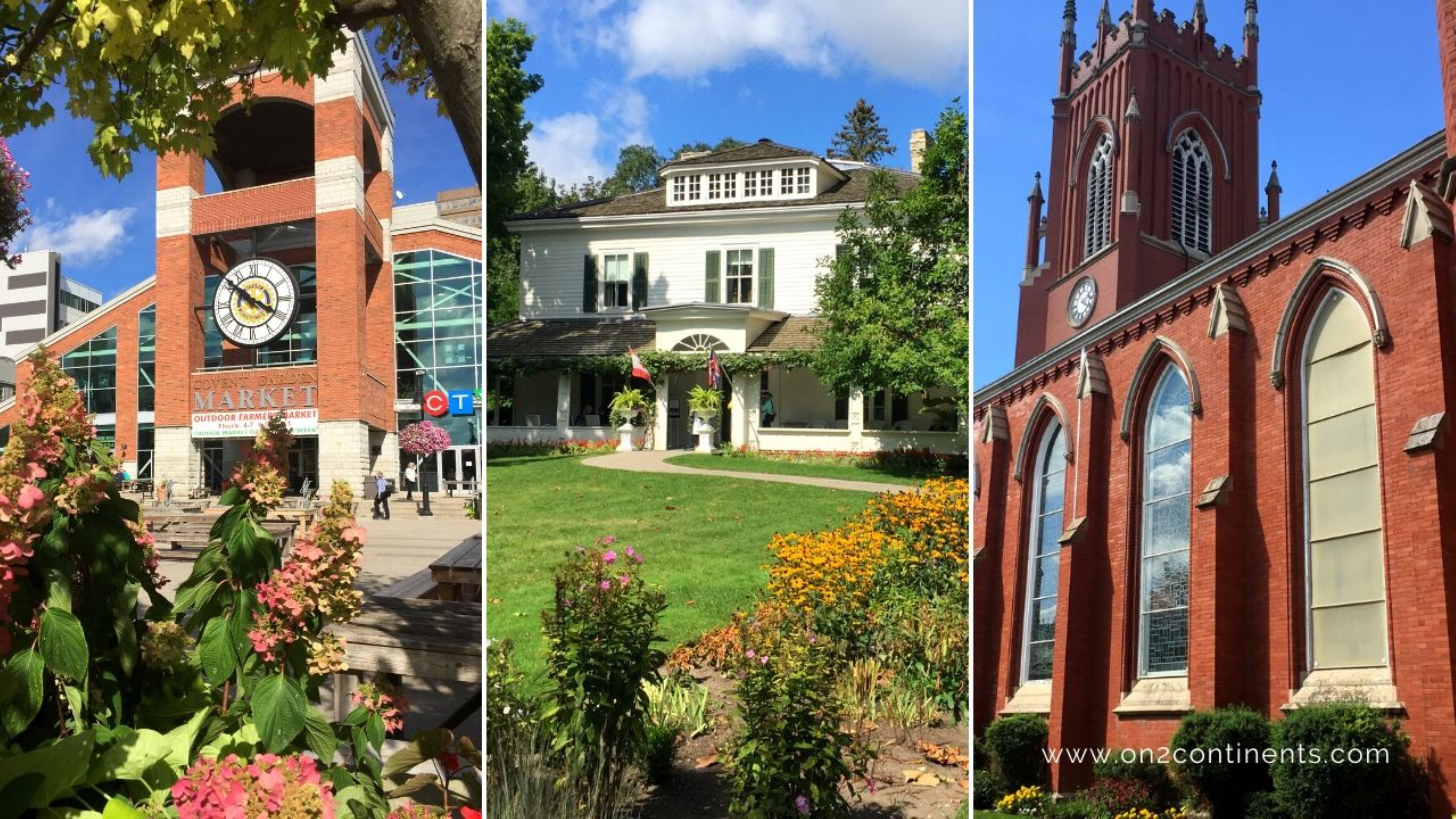 image Charming local architecture framed by vibrant flowers and greenery.