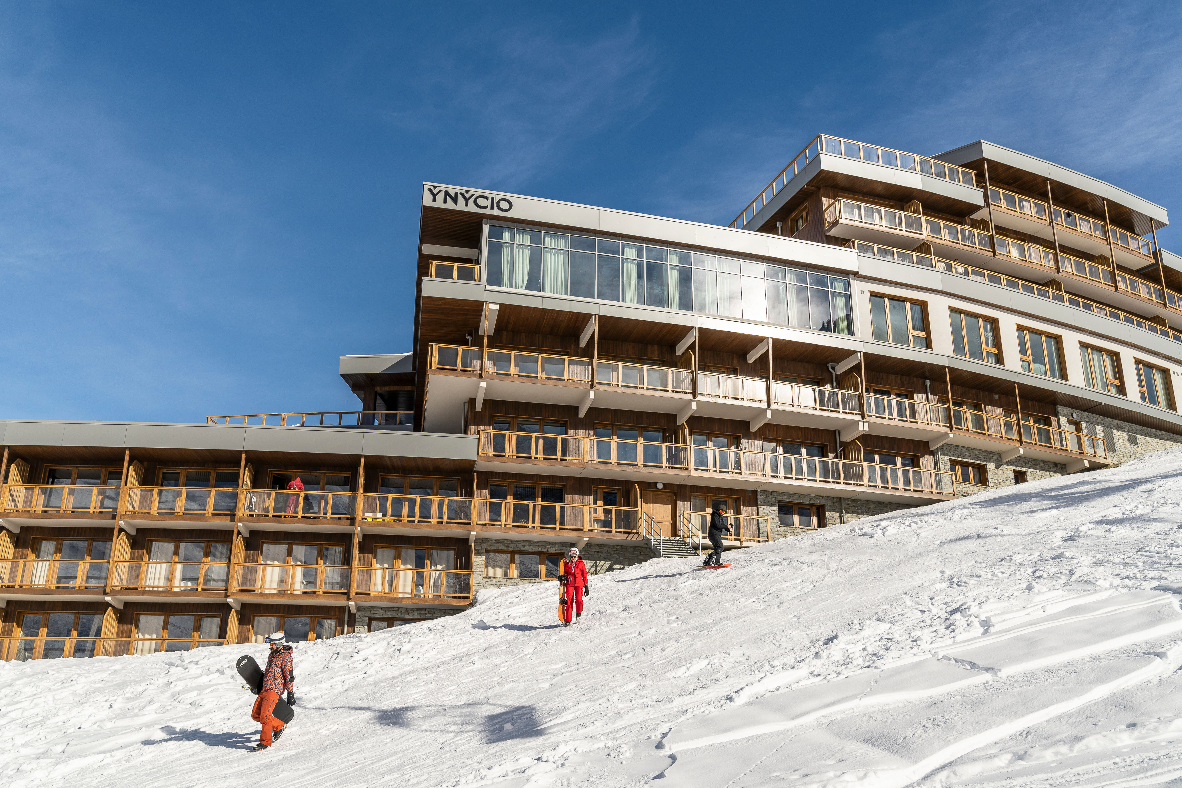 image As close to the slopes as you can be.