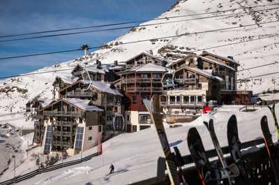 The residence sits on the snowy mountainside at 2,300m, with the lifts a few steps away.