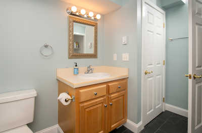 Bright and inviting, this bathroom features sleek finishes and a touch of elegance.