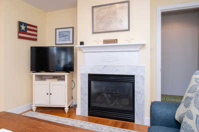 Cozy up by the gas fireplace, perfect for unwinding after a day of adventure.