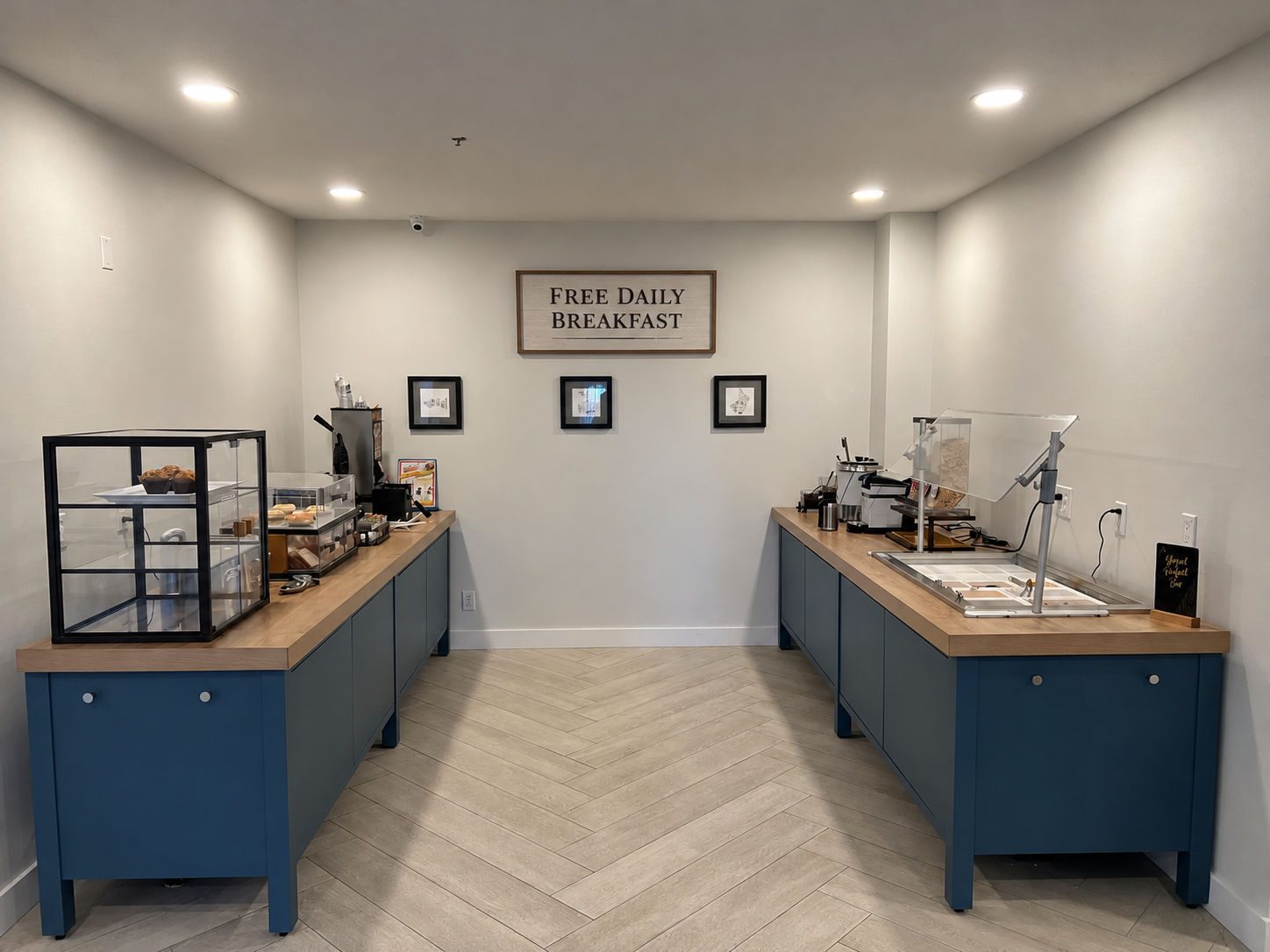 image Morning starts here — a generous complimentary breakfast spread of pastries and coffee.