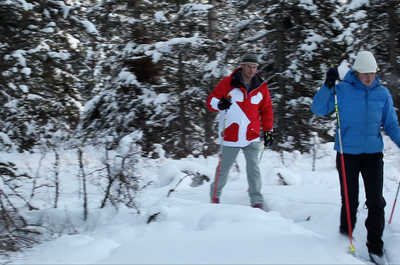 Enjoy cross-country skiing.