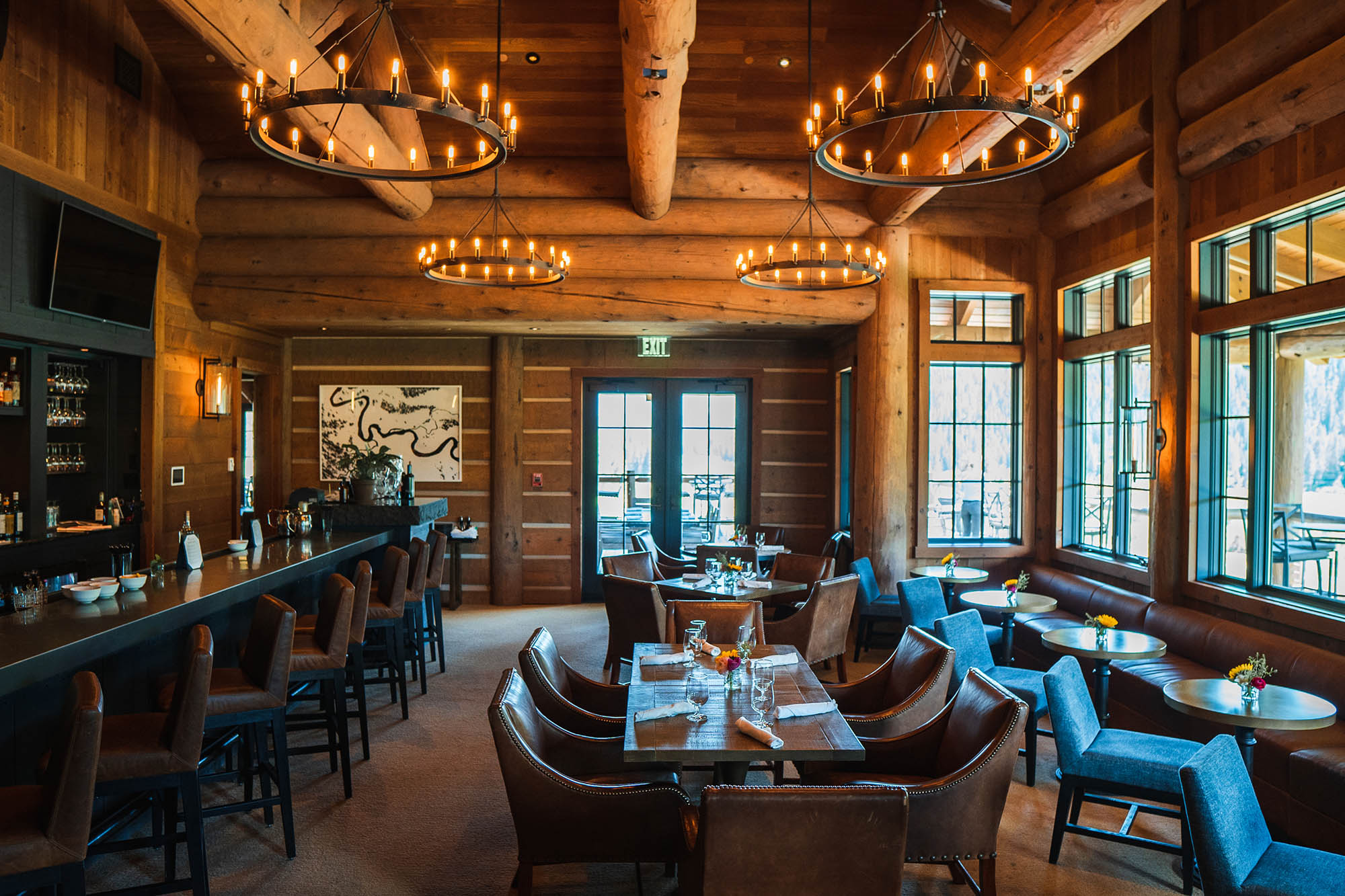image The clubhouse bar and lounge, where the Dark Sky Bar draws guests in after a day on the course