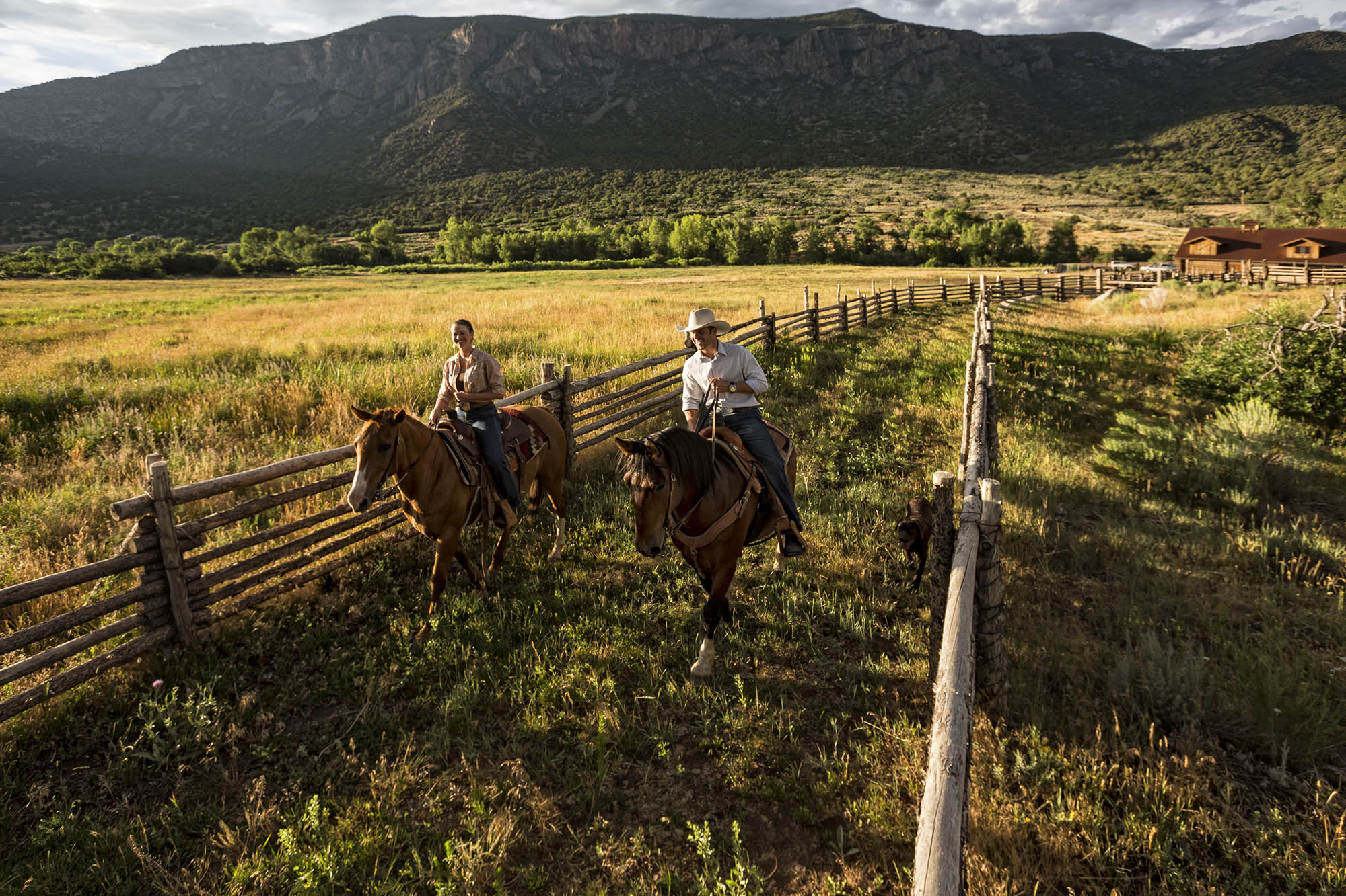 image Horseback riding through the valley floor, with guided rides available through the on-site sports shop