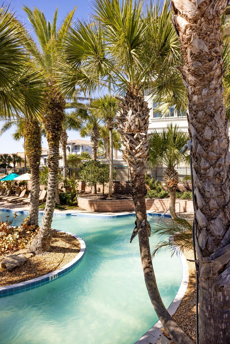 image Stunning pools, lined with palms. 